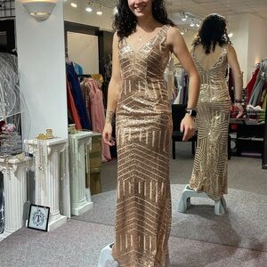 Elegant Sequin Evening Gown